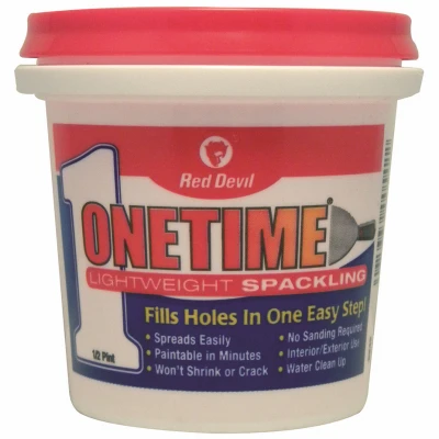 Onetime Lightweight Spackle, Pre-Mixed, 1/2 Pt..