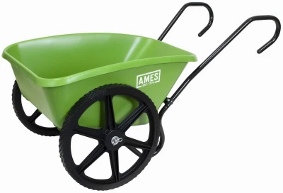 Total-Control Lawn Cart, Poly Tray, 5 Cu. Ft.