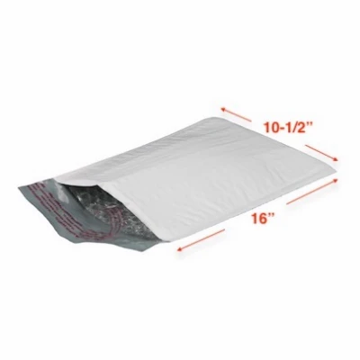 White Bubble Mailing Envelope with Protective Padding, 10.5 Inches by 16 Inches