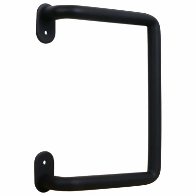 Troy Sliding Barn Door Handle, Matte Black Modern Pull, 8 In.