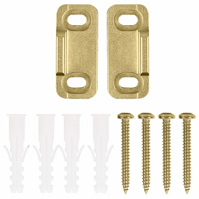 Sliding Door Double Floor Guide in Brushed Gold Finish for Secure Door Alignment