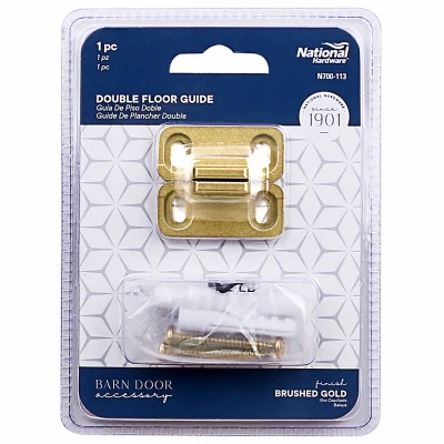 Sliding Door Double Floor Guide in Brushed Gold Finish for Secure Door Alignment