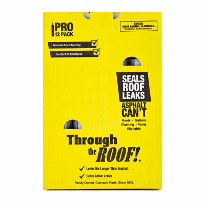 Elastomeric Roof Sealant, Co-Polymer Rubber, Black, 10.5-oz. Cartridge