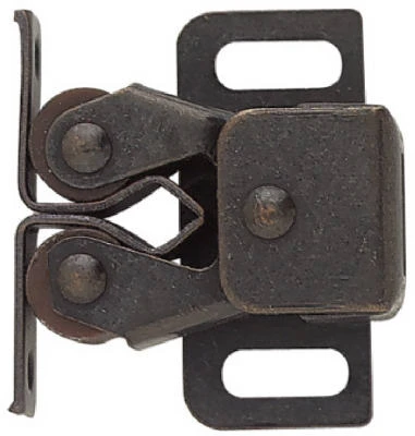 Double Roller Catch with Spear in Statuary Bronze Finish, 1.25 Inches by 0.5 Inches