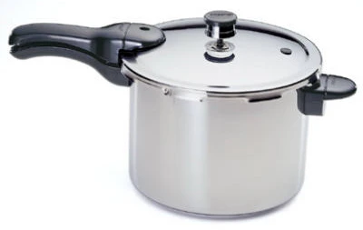 Pressure Cooker With Rack/Recipe Book, Stainless Steel, 6-Qt.