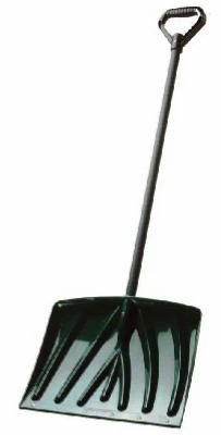 18 In. Green Poly Snow Shovel With D-Grip Handle