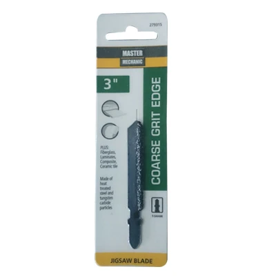 3-inch Coarse Grit Edge Jigsaw Blade For Fiberglass, Ceramic Tile, And Laminates