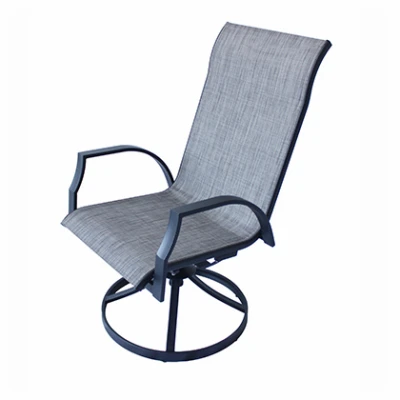 Campton Hills Dining Swivel Rocker Chair, Steel, Sling Fabric