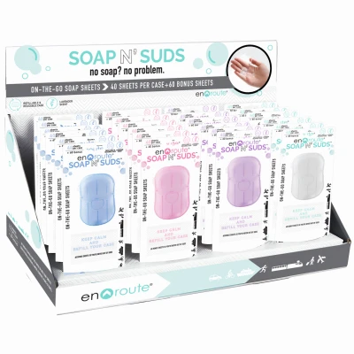 Soap On The Go Sheets, Assorted Colors, 40-Ct., 60 Bonus Sheets