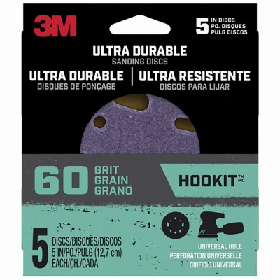 Sanding Discs, 60-Grit, 5 In., 5-Pk.
