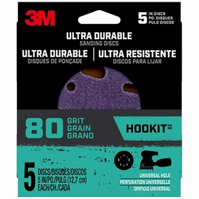 Sanding Discs, 80-Grit, 5 In., 5-Pk.