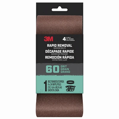 Power Sanding Belt, 60-Grit, 4 x 24 In.
