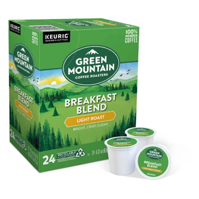 Green Mountain Breakfast Blend K-Cups, Light Roast, 24-Ct.