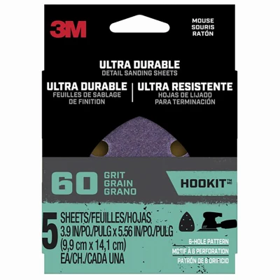 Mouse Detail Sanding Sheets, 60-Grit, 5-Pk.