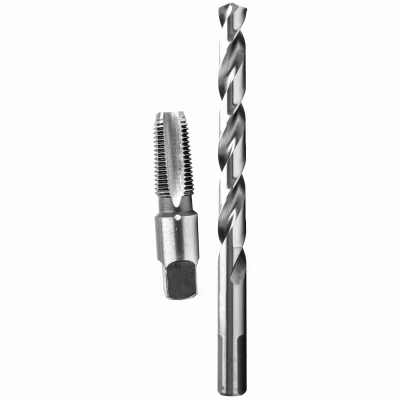 Tap & Drill Bit Set, 1/8-27 NPT, 21/64-In. Drill, 2-Pc.