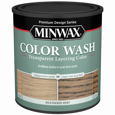 Color Wash Stain, Transparent, Weathered Gray, 1-Qt.