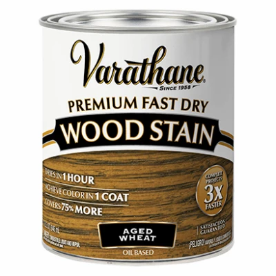 Fast Dry Premium Wood Stain, Semi-Transparent, Aged Wheat, 1-Qt.