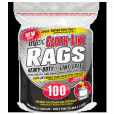 Cloth-Like Rags, White, 100-Ct.