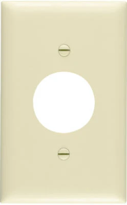 Pass and Seymour 1-Gang Single-Outlet Wall Plate, Urea Material, Ivory Color