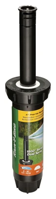 1800 Pro Series Sprinkler Head, PRS, Half Circle Pattern, 15-Ft. Max Dual Spray Nozzle, 4-In. Pop-Up