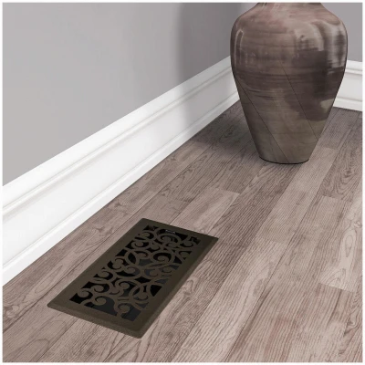 Signature Series Floor Register, Bronze Age Wonderland, Steel, 4 x 10 In.