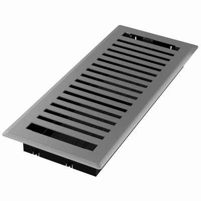 Signature Series Floor Register, Gray Granite Montezuma, Steel, 4 x 12 In.