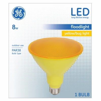 LED Flood Bulb, Yellow Reflector, 8 Watt