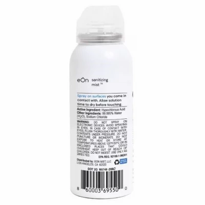 Sanitizing Mist Personal Spray Bottle, 2 Ounce Size, Portable Handheld Disinfectant