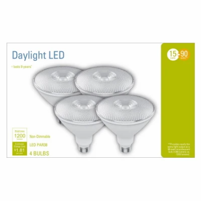 4PK 15W PAR38 Bulb