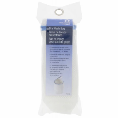Mesh Bra Laundry Bag, White, 7 x 5-In.