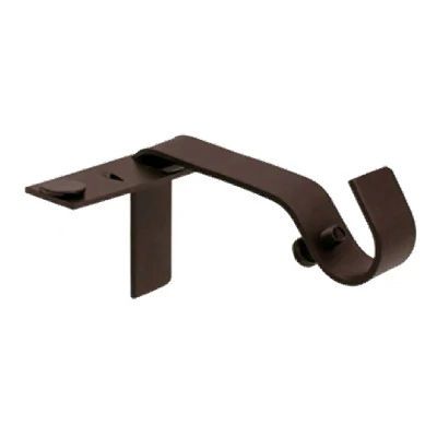 Fast Fit No-Measure Curtain Rod Bracket, 5/8 In. Rods, Oil Rubber Bronze