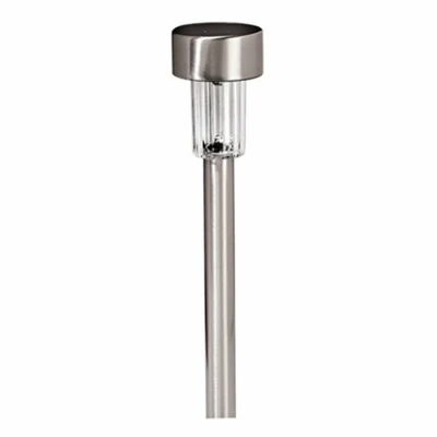 Solar Powered LED Pathway Light with Stainless Steel Housing, 9.45 Inches Height