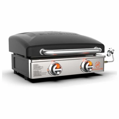 22-inch Tabletop Griddle Grill With 12,000 Btus And Rear Grease Management