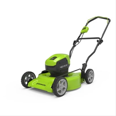 Cordless 3-N-1 Lawn Mower, High-Rear Wheels, Brushless Motor, 40-Volt Battery & Charger, 19-In. Deck