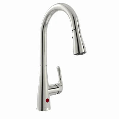 Motion-Sensor Kitchen Faucet With Pull-Down Spray, Single Handle, Satin Nickel