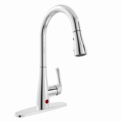 Motion-Sensor Kitchen Faucet With Pull-Down Spray, Single Handle, Polished Chrome