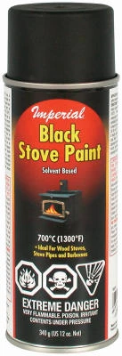 Hi-Temperature Spray Paint, Matte Black, 12 oz.