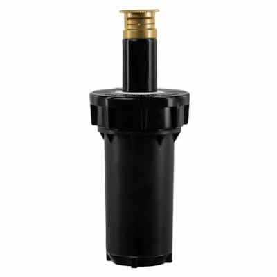 Pro Series Sprinkler Head, Half Pattern Twin Spray, Brass Nozzle, 2-In. Pop-Up