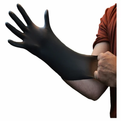 Medical Exam Nitrile Gloves, Latex Free, Black, Medium, 100-Ct.