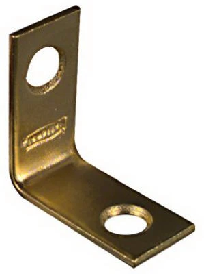 4-Pk., 1 x 1/2 In. Brass Corner Bracket