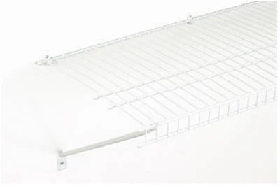 All-purpose Wire Shelf Kit, White, 6 Feet X 16 Inches With Installation Hardware