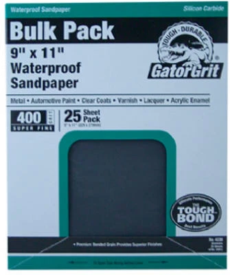 Sandpaper, Ultra Fine 600-Grit, 9 x 11 In., 25-Ct.