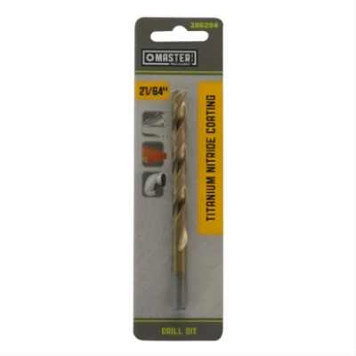 21/64 x 4-5/8 In. High-Speed Steel Drill Bit, Titanium Nitride Coated