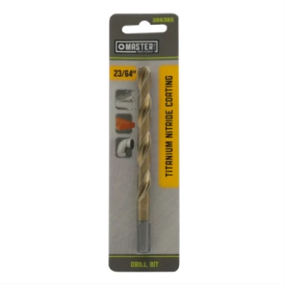 23/64 x 4-7/8 In. High-Speed Steel Drill Bit, Titanium Nitride Coated