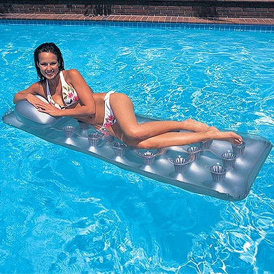 Suntanner Pool Float with 18 Air Pockets, 74 Inches by 28 Inches
