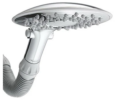 Cascadia®  Showerhead, Fixed-Mount, 2 Settings, White, 8-In. Diam.