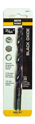 Black Oxide Jobber Length Drill Bit 25/64 X 5-1/8-inch