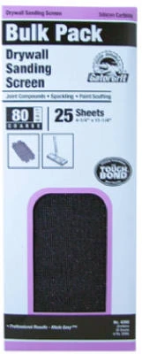 Sanding Screen, Coarse 80-Grit, 4.25 x 11.25 In., 25-Ct.