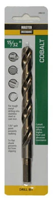 15 Thirty-Second Inch by 5 and Three-Quarter Inch Cobalt High-Speed Steel Drill Bit