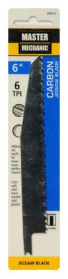 6 Inch Carbon Steel Jigsaw Blade with 6 Teeth Per Inch for Precision Cutting